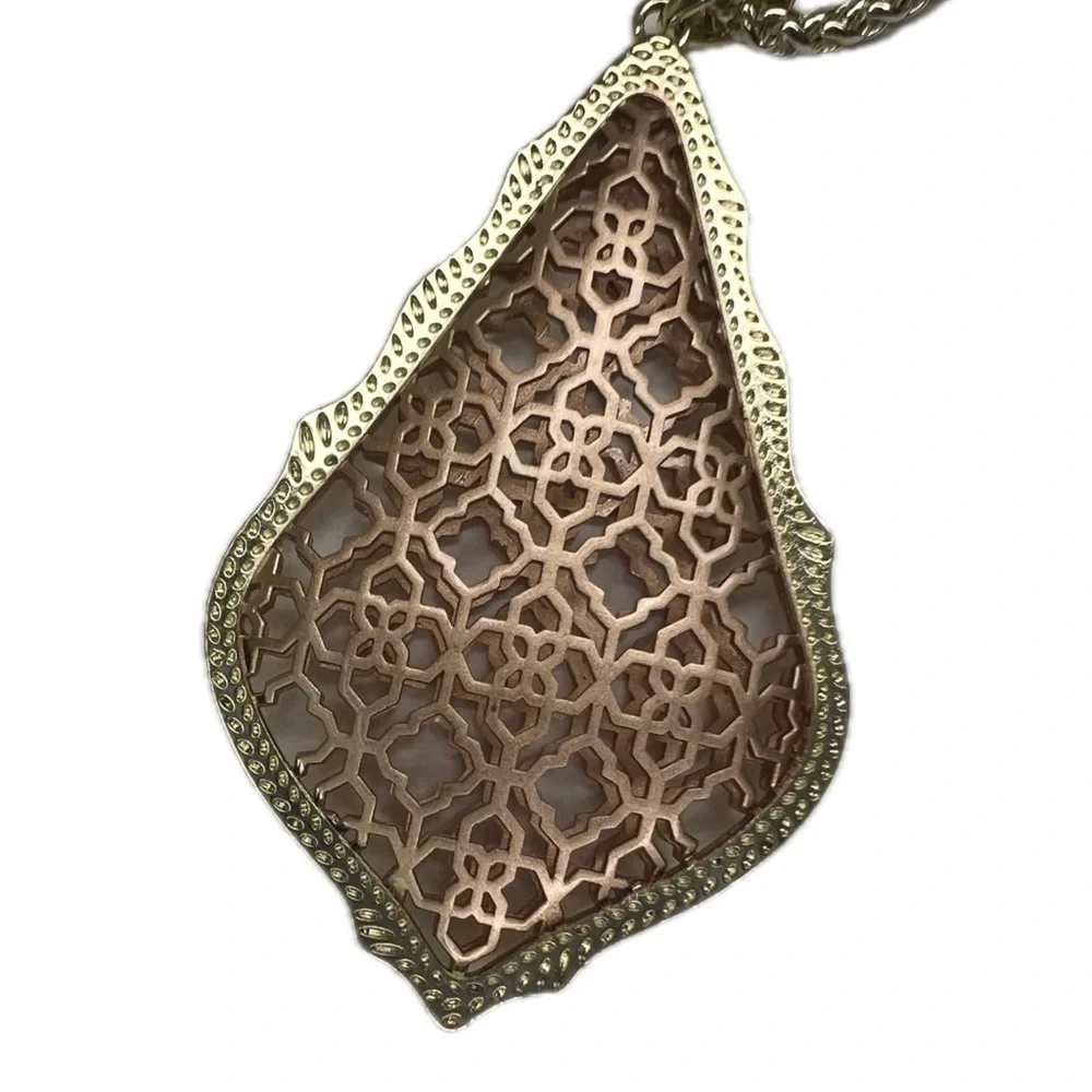 Kendra Scott Aiden Filigree Rose Gold 2-Tone Metal Necklace